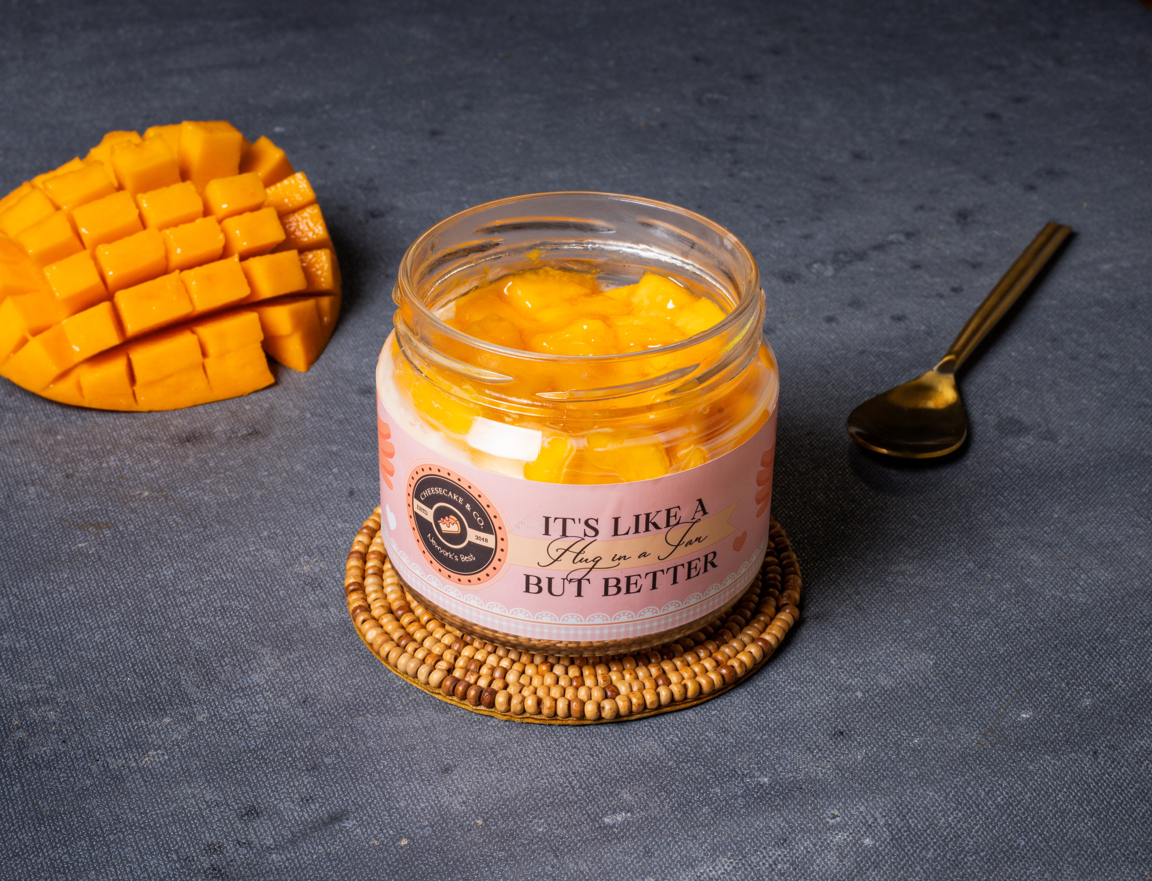 Mango Baked Cheesecake Jar