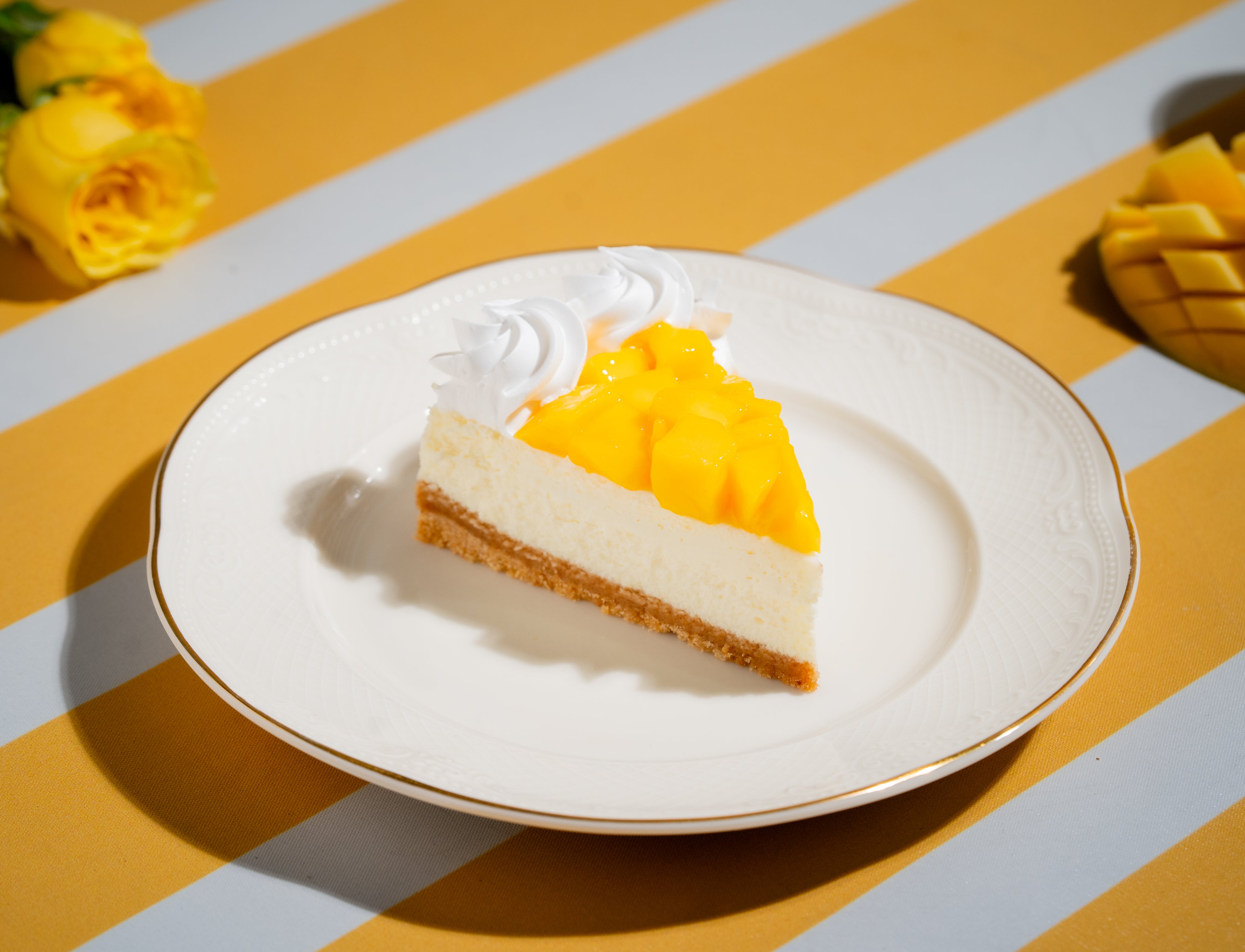 Mango Cheesecake Slice