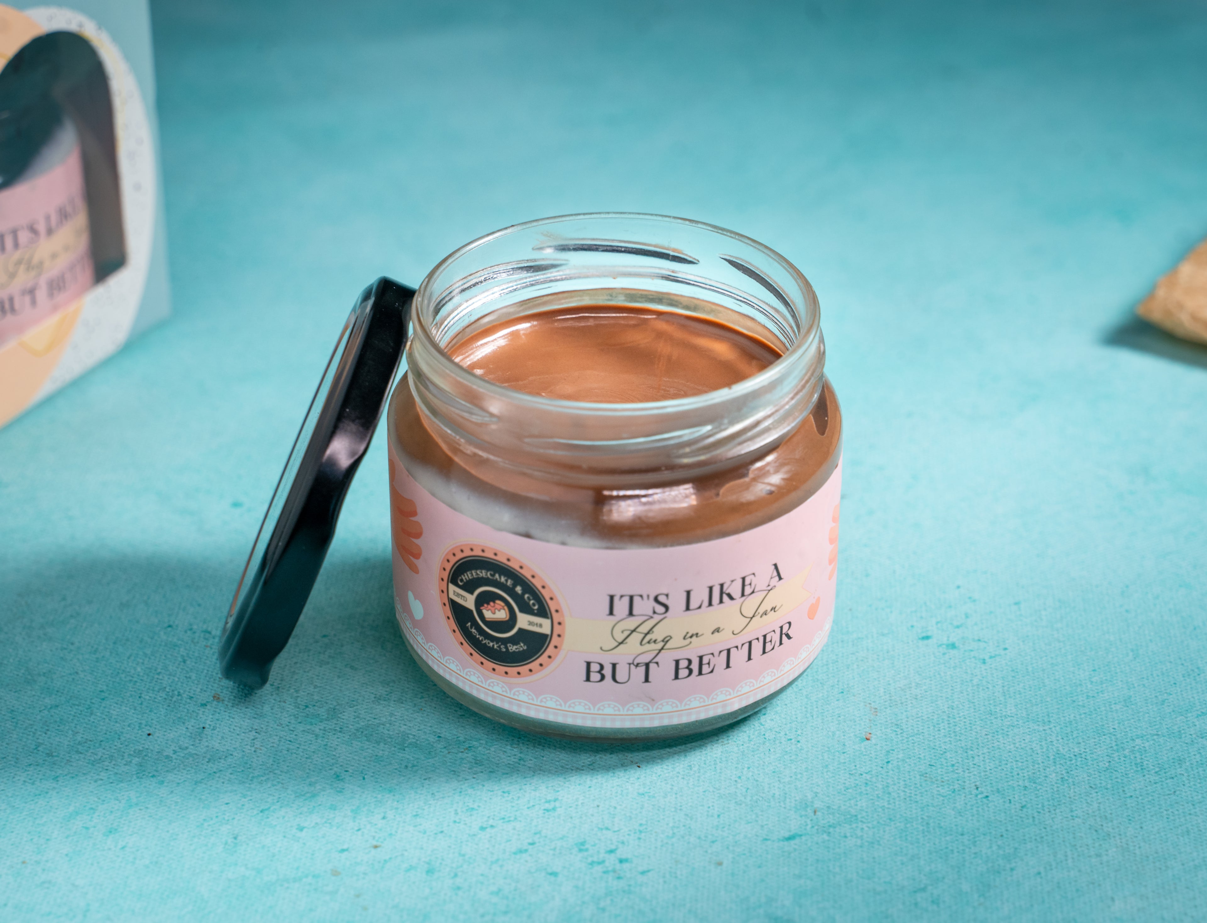 Nutella baked cheesecake jar