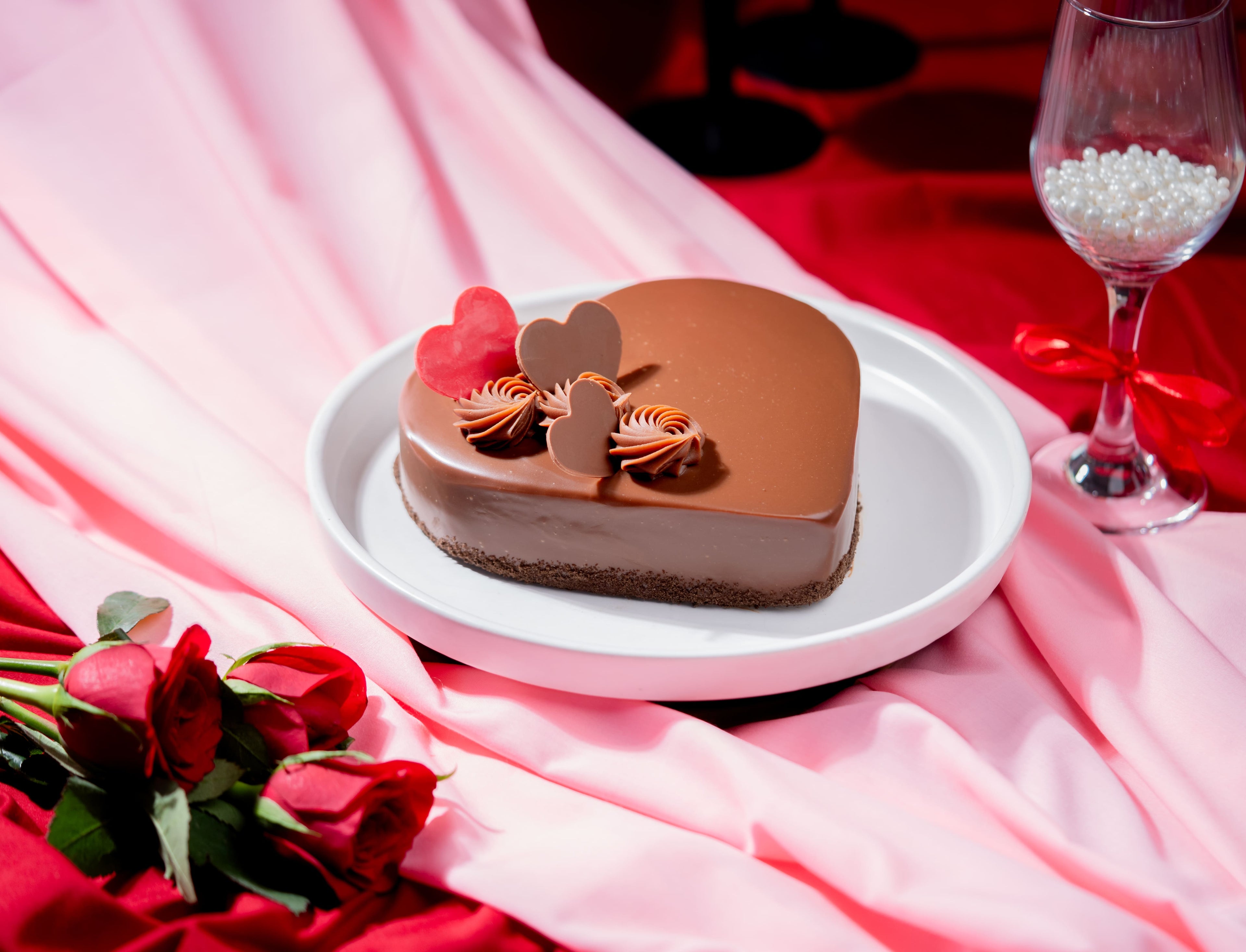 Gourmet Truffle Heart Cake