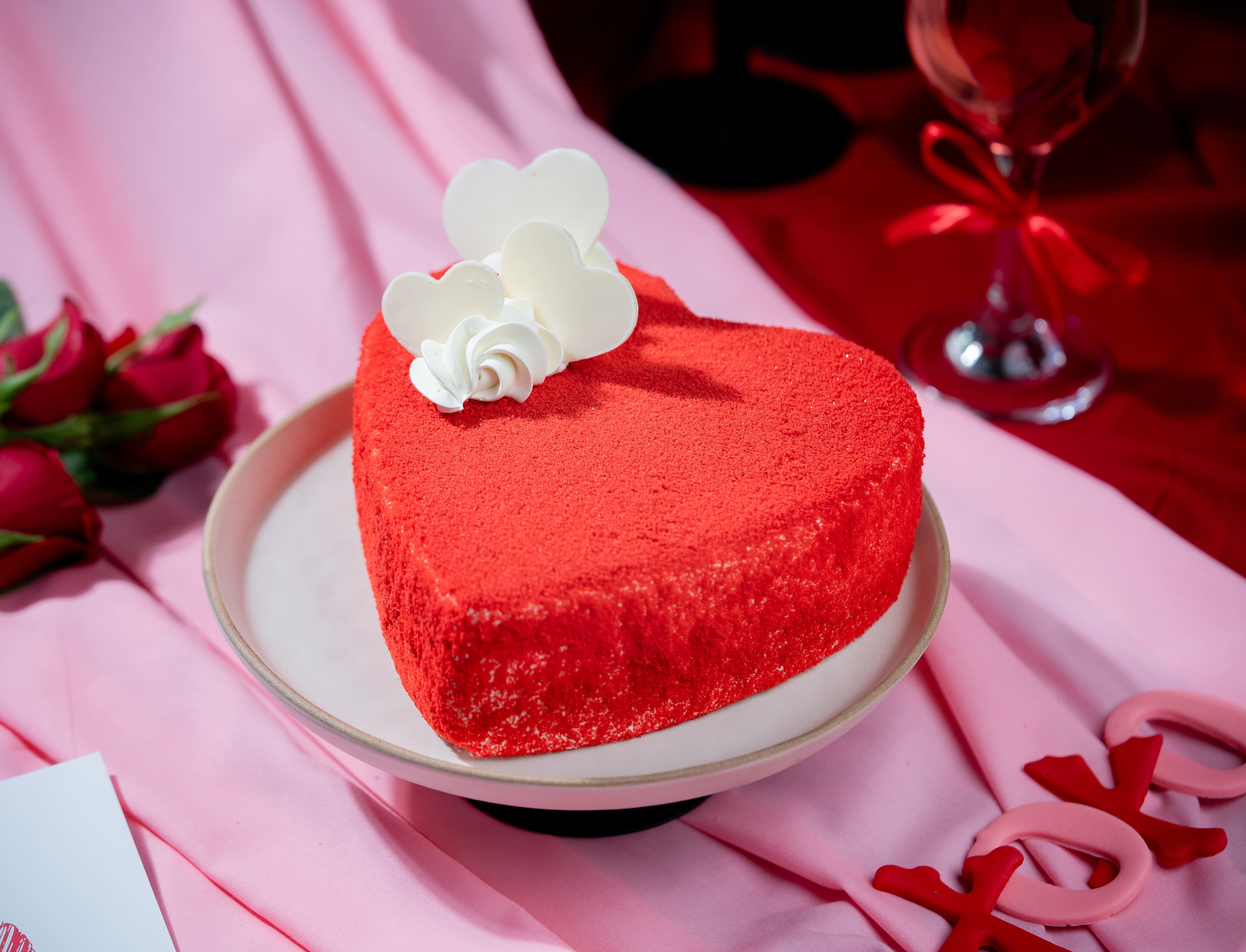 Red Velvet Heart Cake